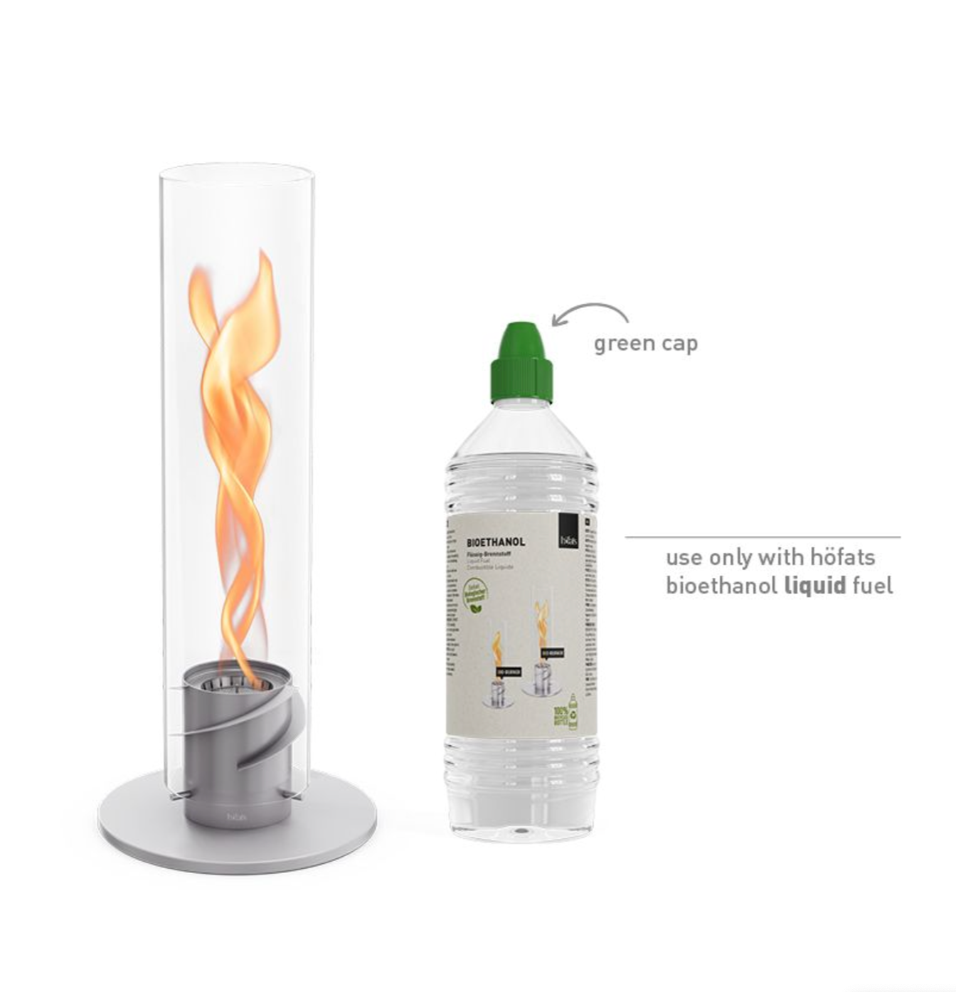 SPIN 90 - La flamme de table argent