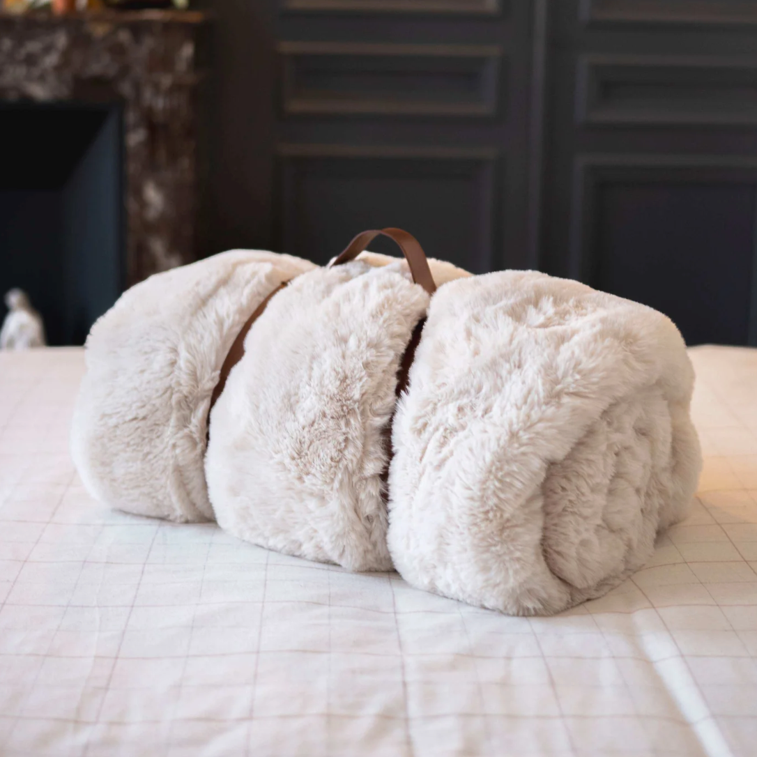 Plaid Cocooning Ours Blanc / 150x200cm
