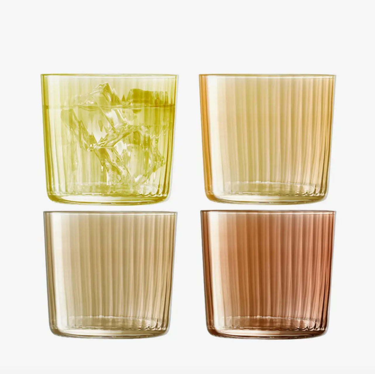 LSA 4 verres à eau GEMS ambre