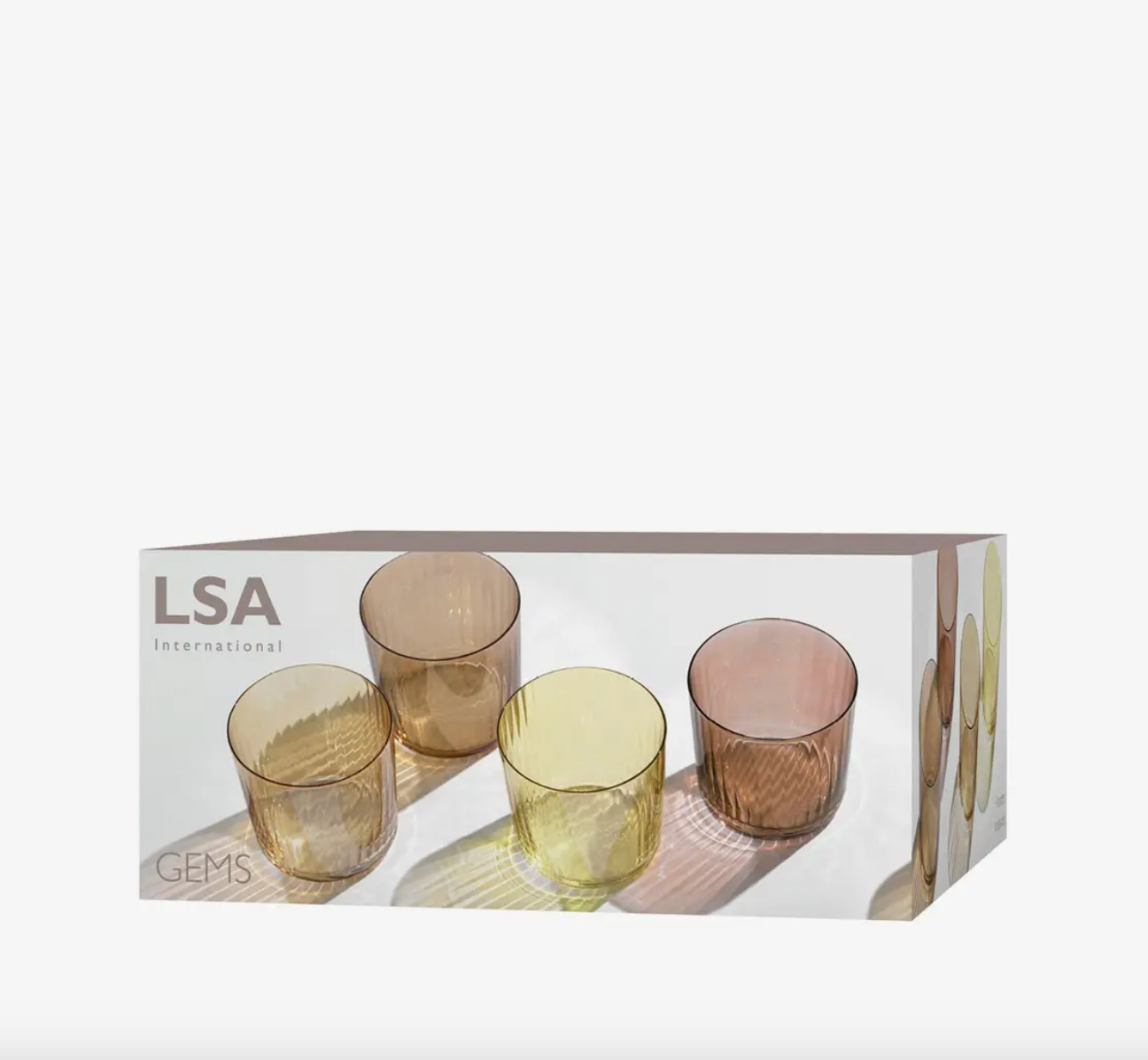 LSA 4 verres à eau GEMS ambre