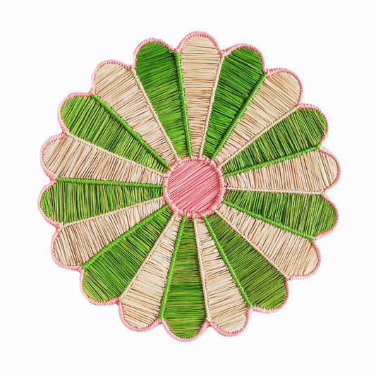 Napperon Margarita vert/rose: Vert/Rose