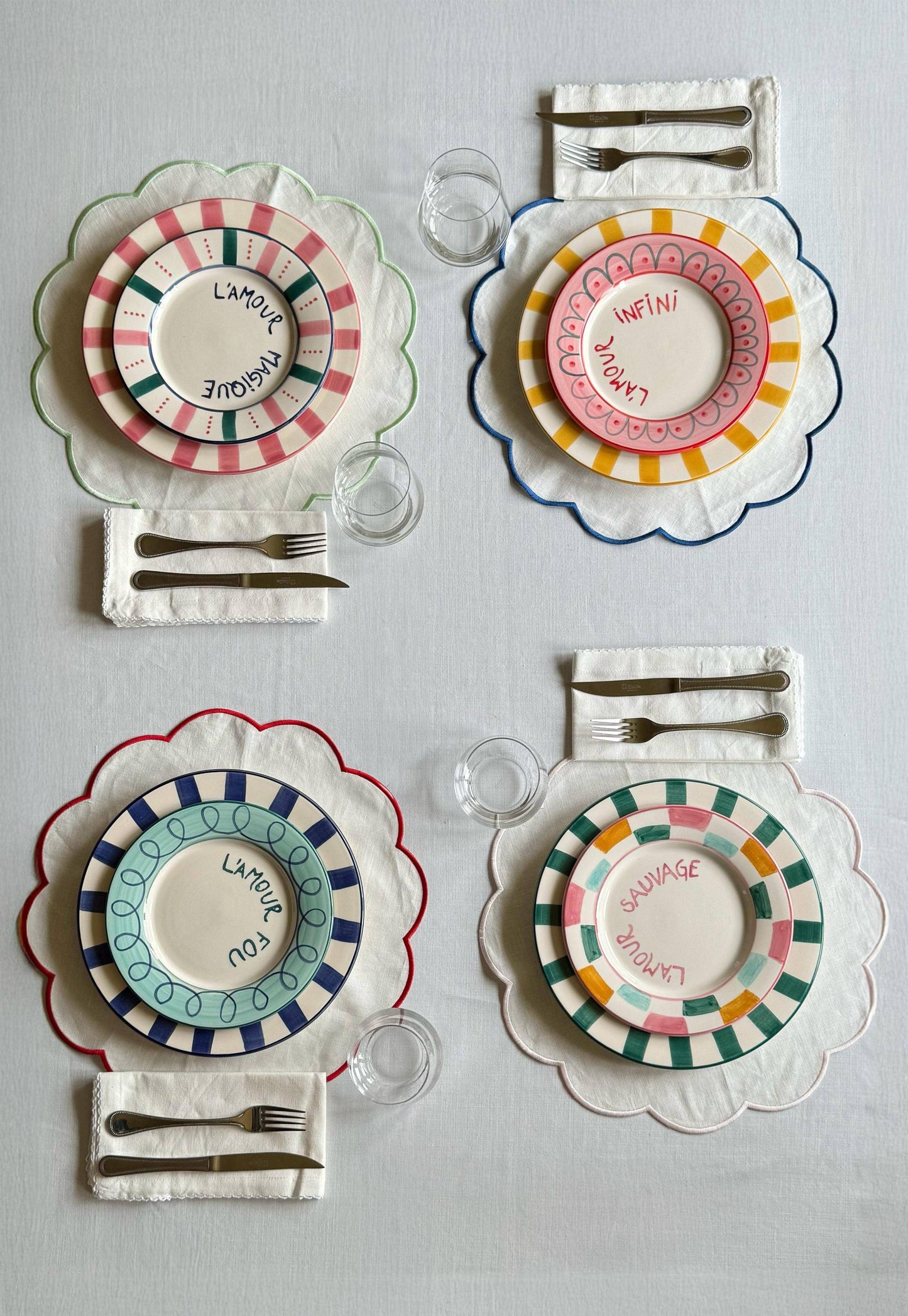 Assiette à Dessert en Céramique L'Amour Sauvage