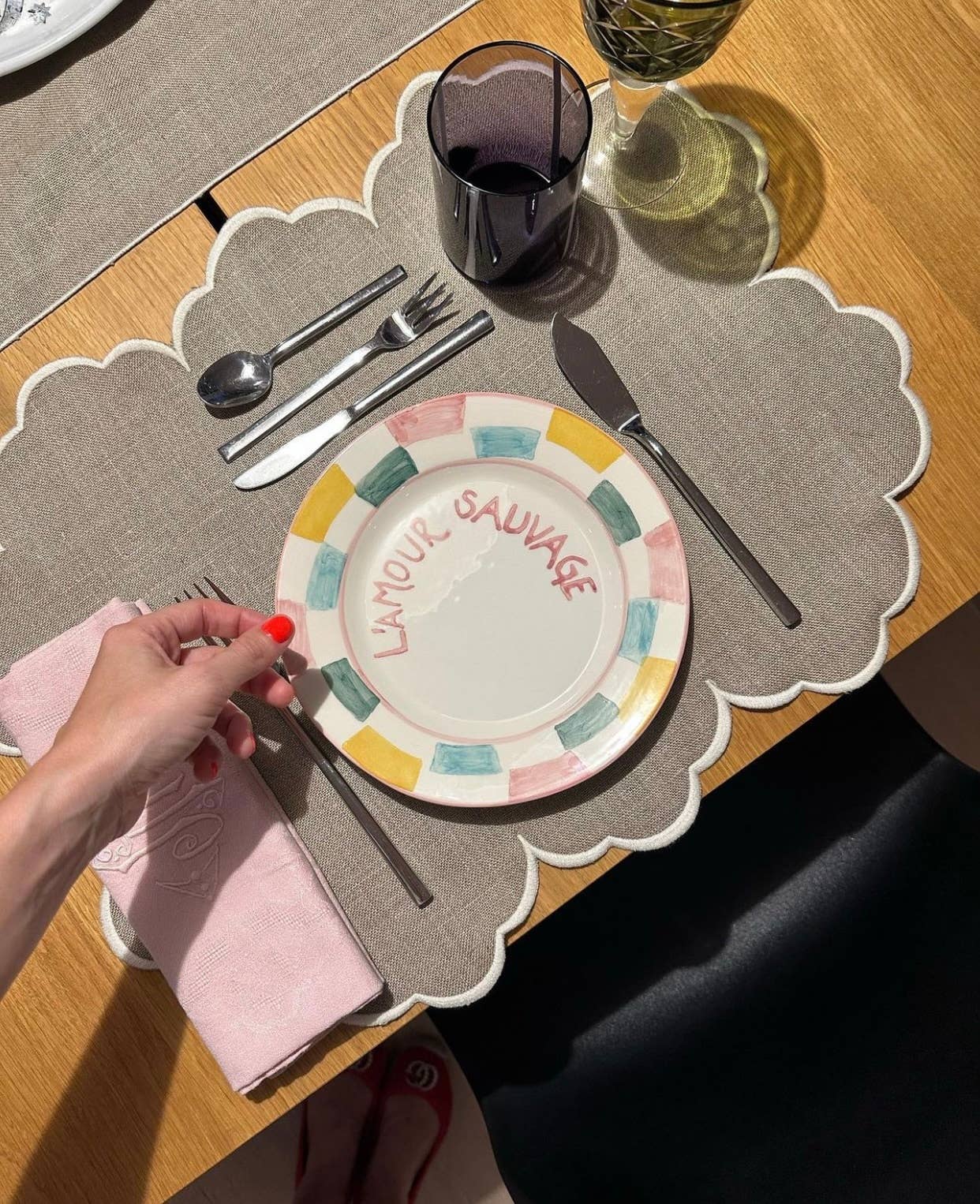 Assiette à Dessert en Céramique L'Amour Sauvage