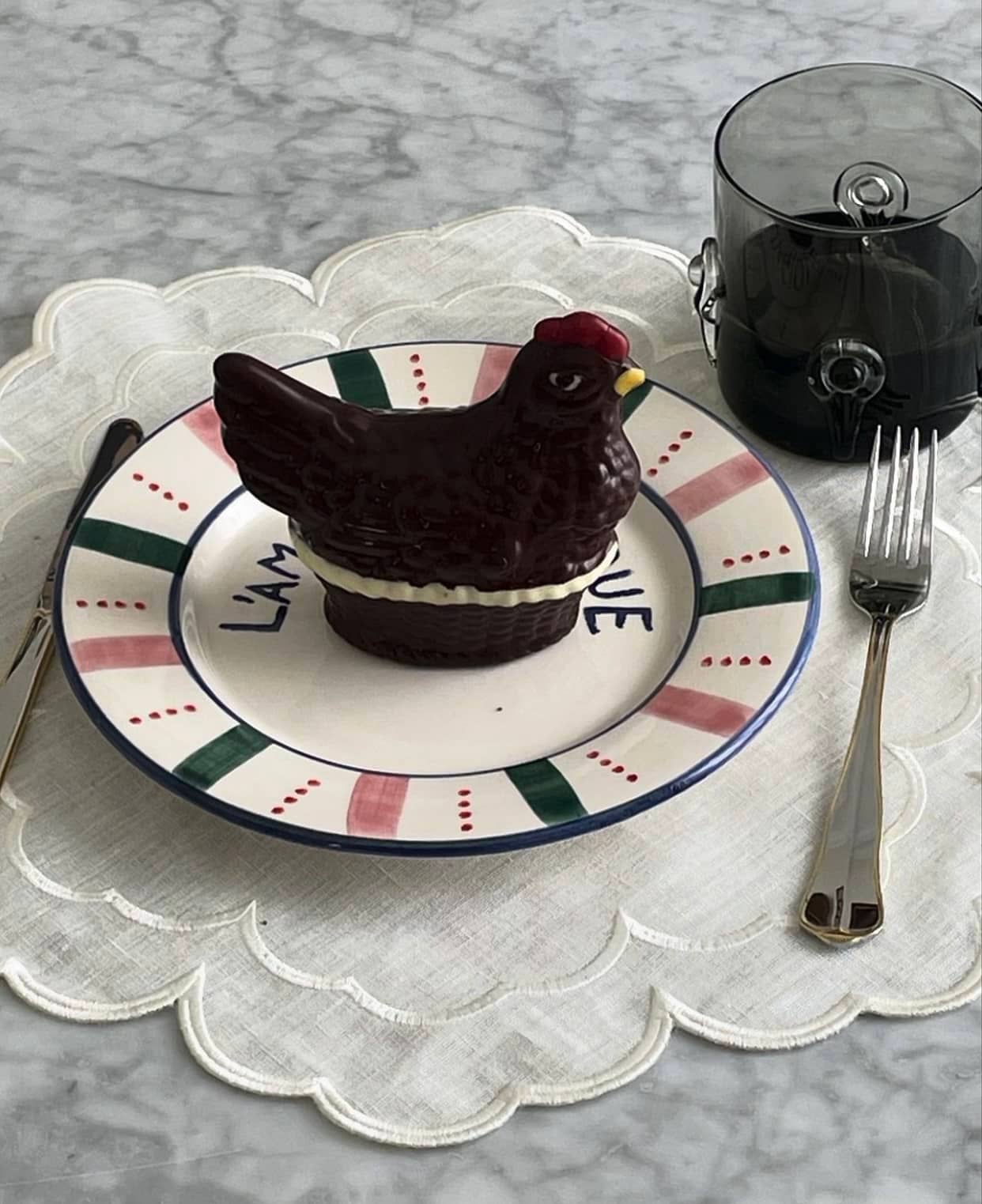 Assiette à Dessert en Céramique L'Amour Magique