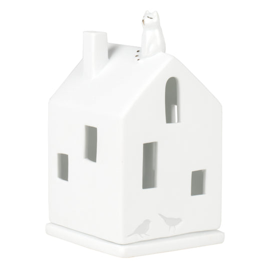 Maison en Porcelaine "Chat sur le Toit"